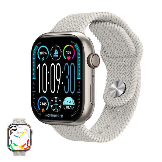 HK9 PRO+ SERIES 9 AMOLED SCREEN AI WATCH FACE SMART WATCH WITH Wearfit Pro APP White